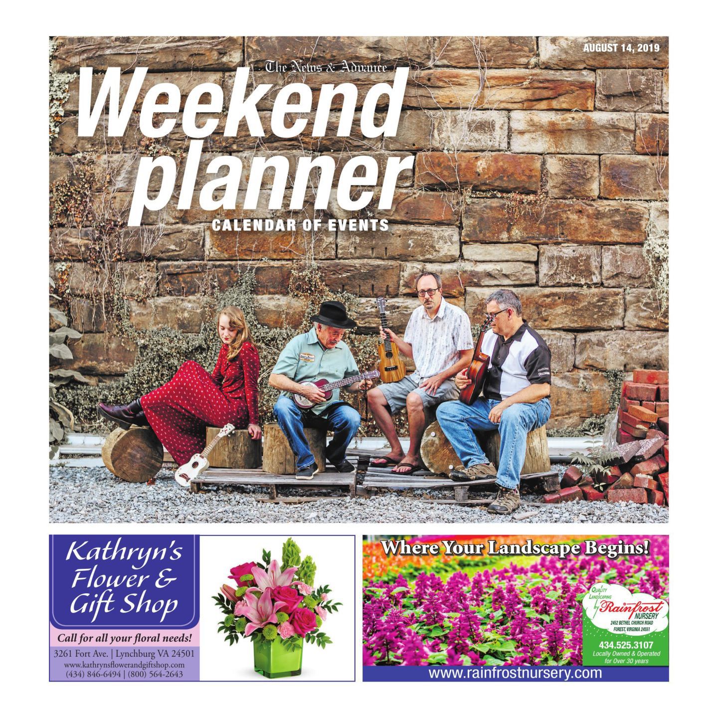 8 - Aug. 14 - Weekend planner